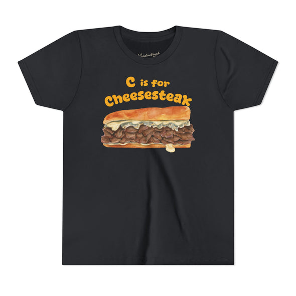 Kids C is for Cheesesteak Short Sleeve Tee
