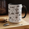 Philly Black Toile 11oz ceramic mug