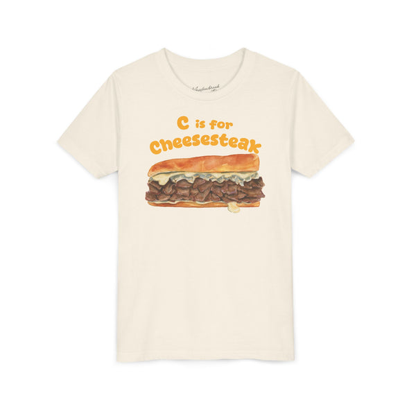 Kids C is for Cheesesteak Short Sleeve Tee