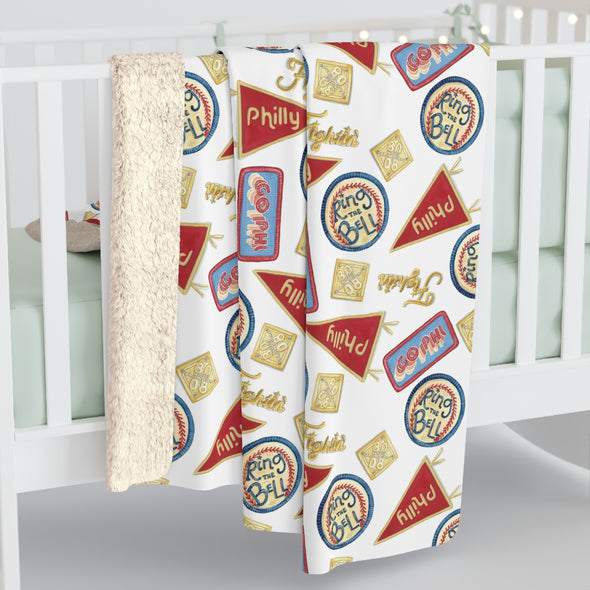 Philly Baseball Fan Sherpa Fleece Blanket