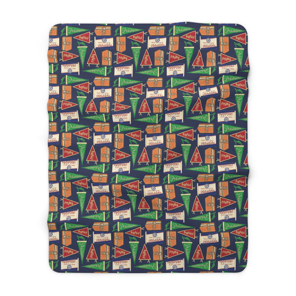 Philly Flags Sherpa Fleece Blanket