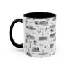 Philly Black Toile 11oz ceramic mug