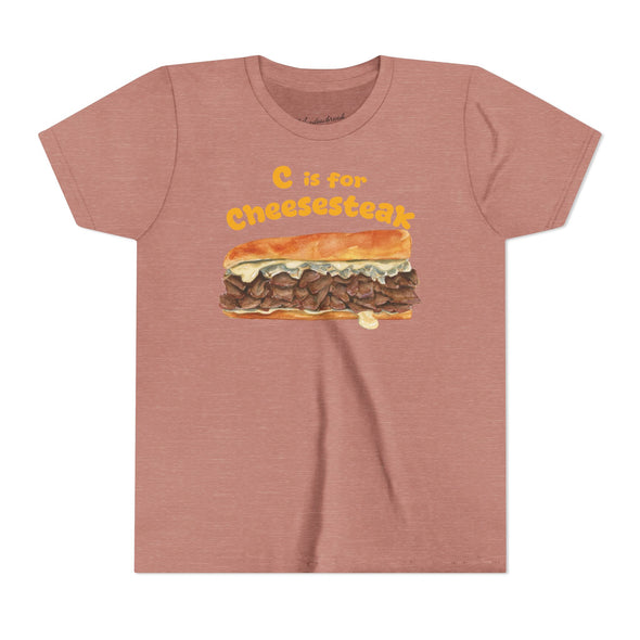 Kids C is for Cheesesteak Short Sleeve Tee