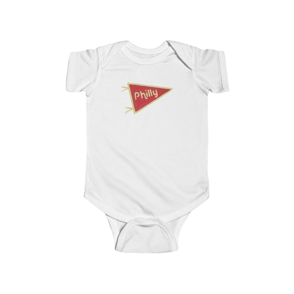 Baby Philadelphia Red Pennant Onesie