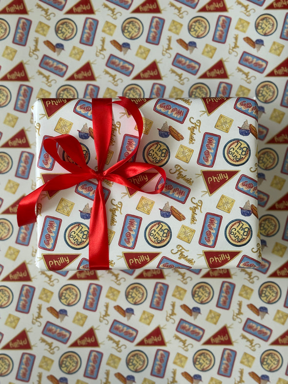 Philly Baseball Fan Inspired Wrapping Paper Sheets