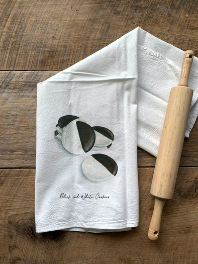 Black and White Cookies Flour Sack Towel