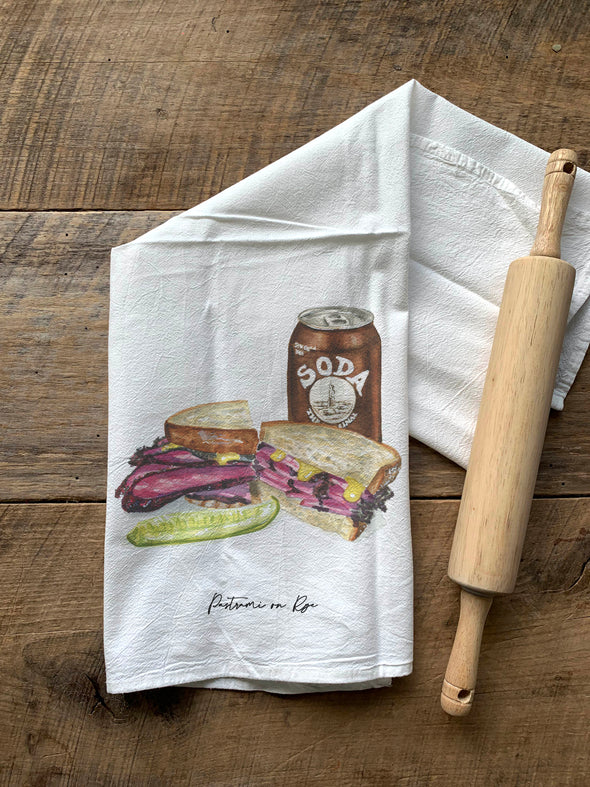 Pastrami on Rye Sandwich Flour Sack Towel