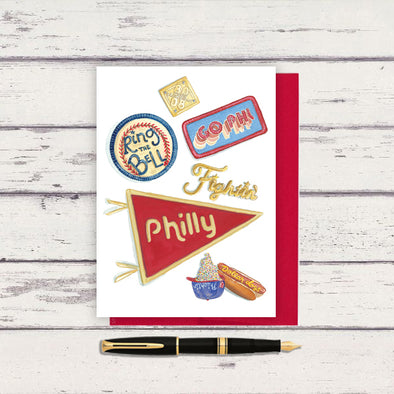 Philly Baseball Fan Inspired Greeting Card