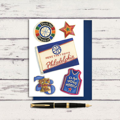 Philly Basketball Fan Inspired Greeting Card