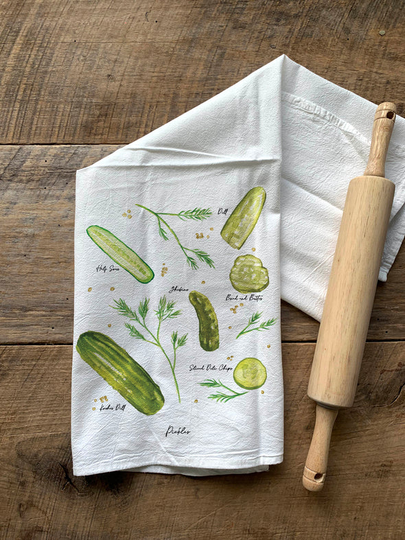 Pickle Chart Flour Sack Towel