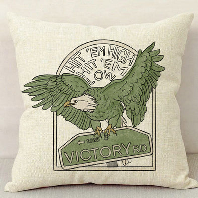 Hit 'em high Philly Football Inspired Linen Pillowcase