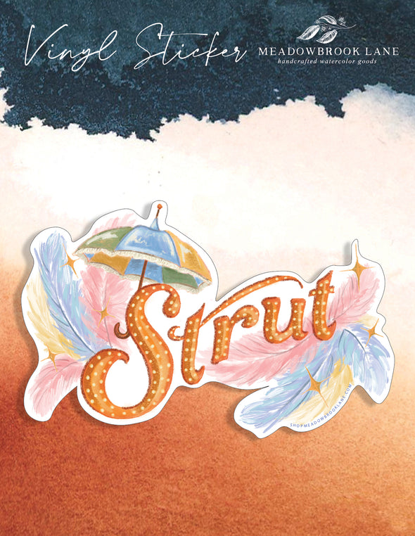 Strut Vinyl Sticker
