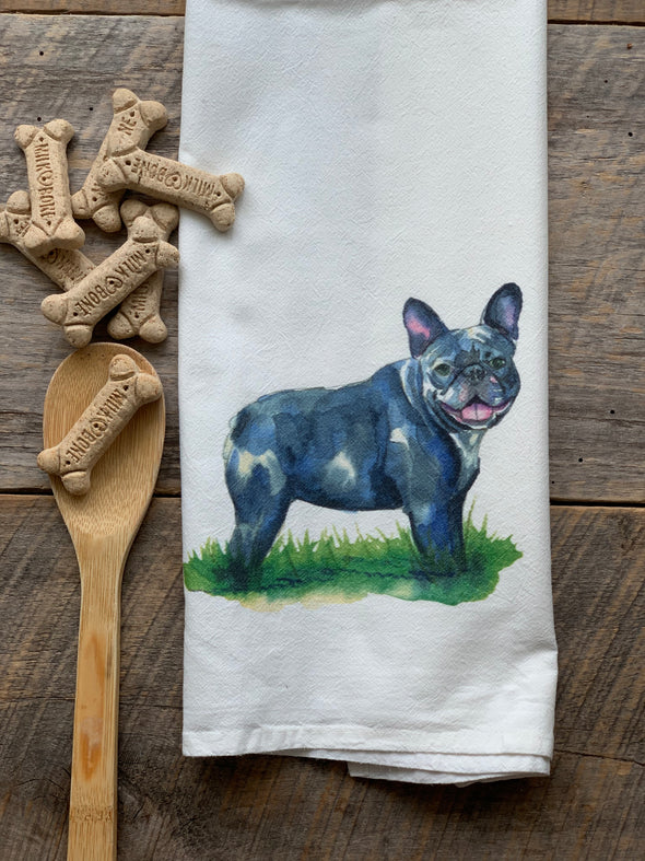 French Bulldog Dog Flour Sack Towel