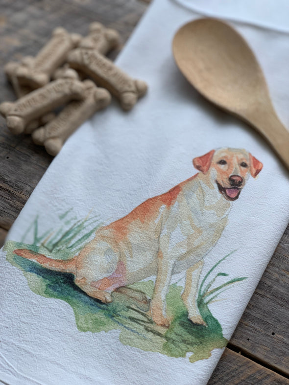 Labrador Retriever Dog Flour Sack Towel