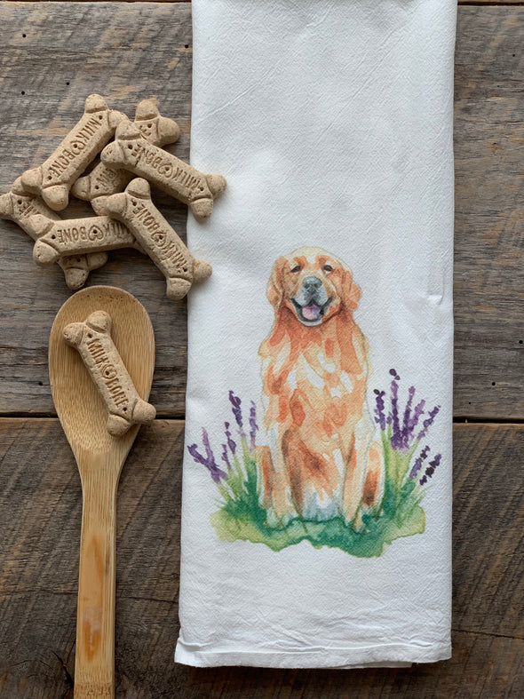 Golden Retriever Dog Flour Sack Towel