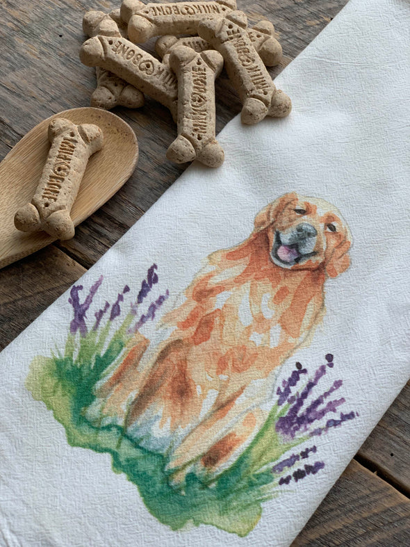 Golden Retriever Dog Flour Sack Towel
