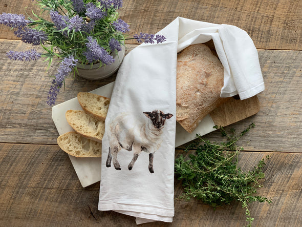 Sheep Flour Sack Towel