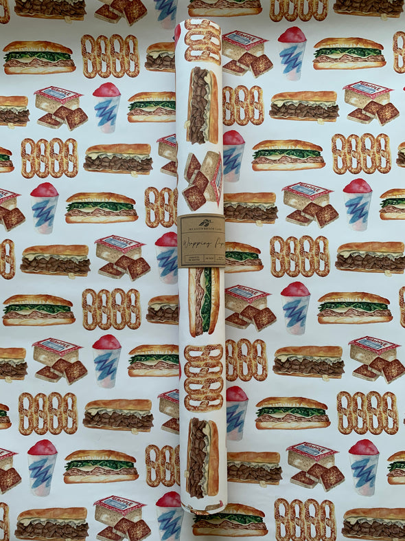 Philly Food Favs Wrapping Paper Sheets