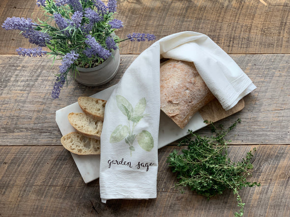 Garden Sage Flour Sack Towel