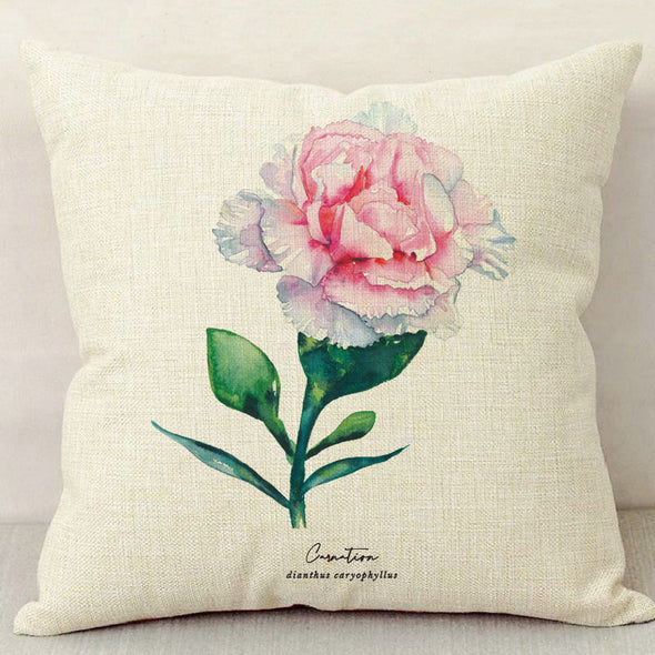 Carnation Linen Pillow