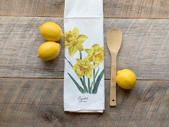 Daffodil Flower Flour Sack Towel