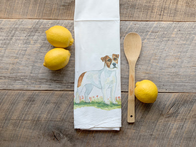Jack Russel Terrier Dog Flour Sack Towel