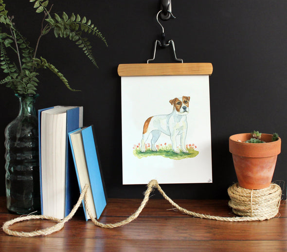 Jack Russell Terrier Dog Watercolor Art Print
