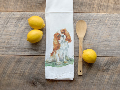 King Charles Spaniel Dog Flour Sack Towel