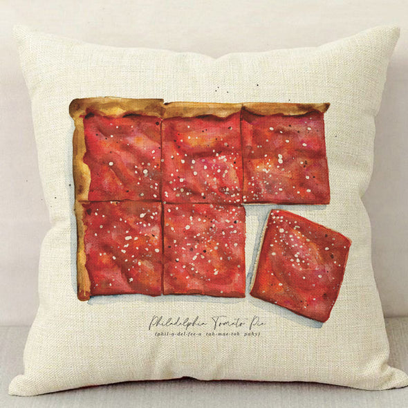 Philly Tomato Pie Linen Pillowcase