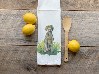 Weimaraner Dog Flour Sack Towel