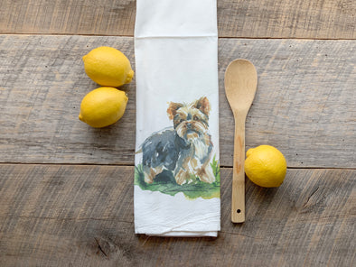 Yorkshire Terrier Dog Flour Sack Towel