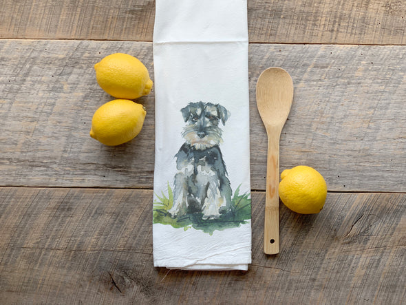 Zwergschnauzer Dog Flour Sack Towel