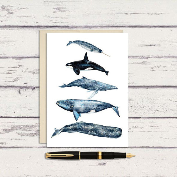 Whale Chart Greeting Card