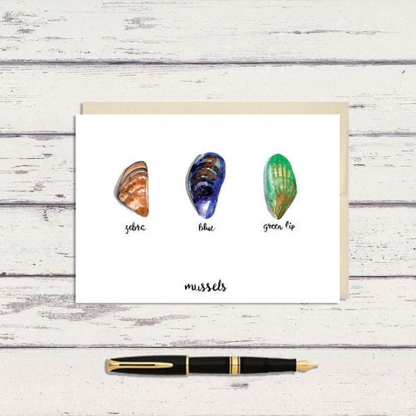 Mussels Scientific Study Greeting Card