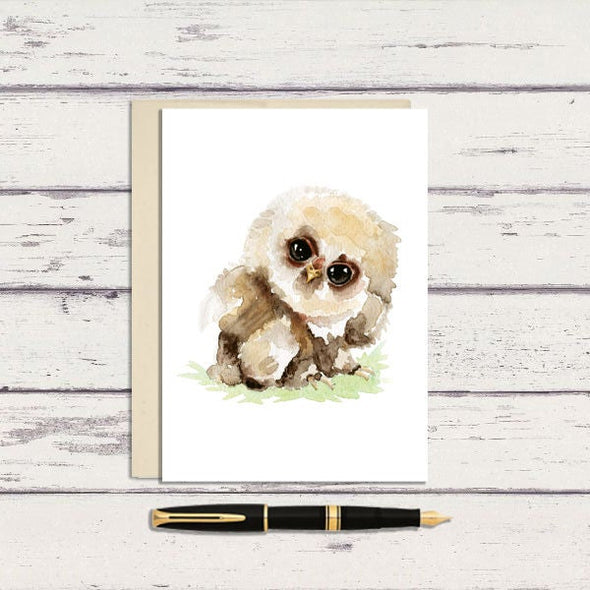 Baby Owl Greeting Card