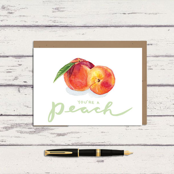 You're a Peach Pun Greeting Card