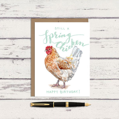 Birthday Spring Chicken Greeting Card