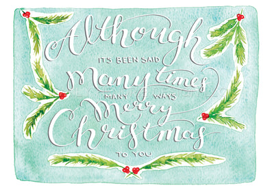 Merry Christmas to You Watercolor Art Print
