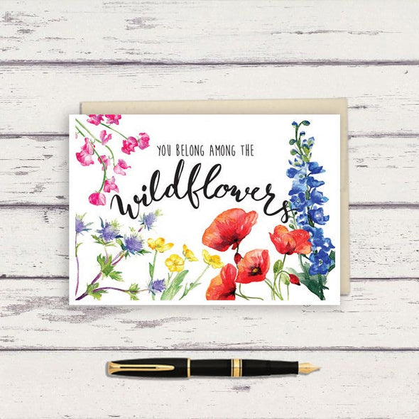 Wildflower Quote Greeting Card