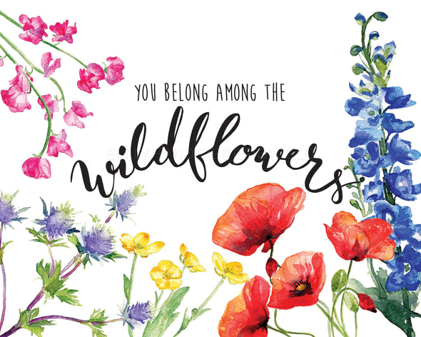 Wildflower Quote Watercolor Print
