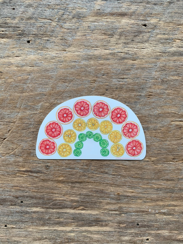 Citrus Rainbow Vinyl Sticker