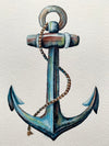 Original Anchor Watercolor Art