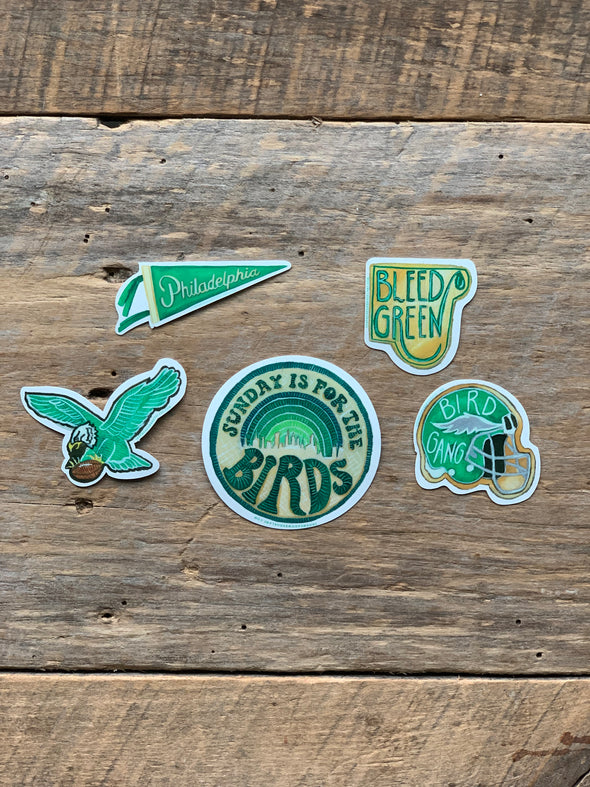 Eagles Inspired 5 Pack Vinyl Stickers