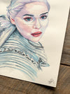 Original Daenerys "Mother of Dragons" Watercolor Art