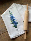 Larkspur Flower Flour Sack Towel
