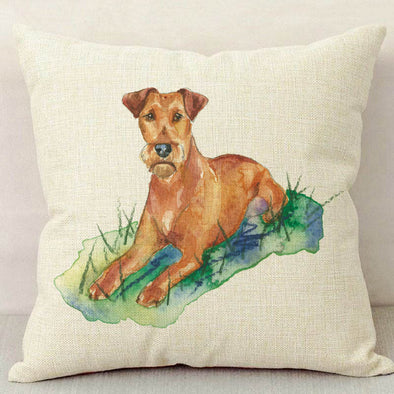 Irish Terrier Dog Linen Pillowcase