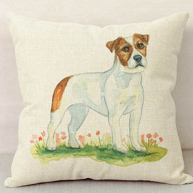 Jack Russel Terrier Dog Linen Pillow