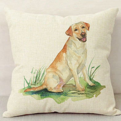 Labrador Retriever Dog Linen Pillow