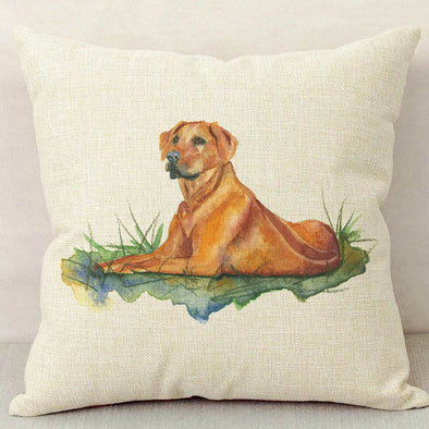 Rhodesian Ridgeback Dog Linen Pillowcase
