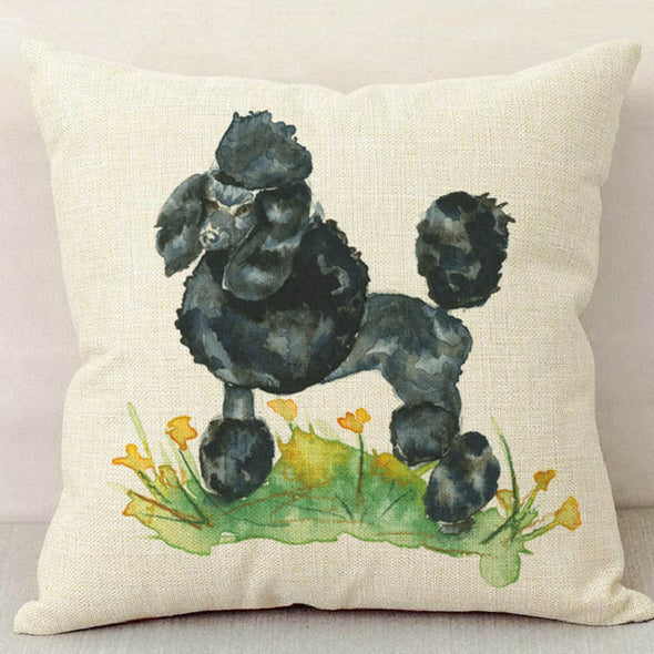 Toy Poodle Dog Linen Pillowcase